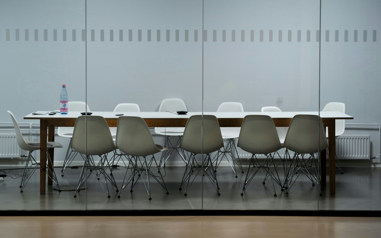 A modern, empty conference room ready for a partner enablement session