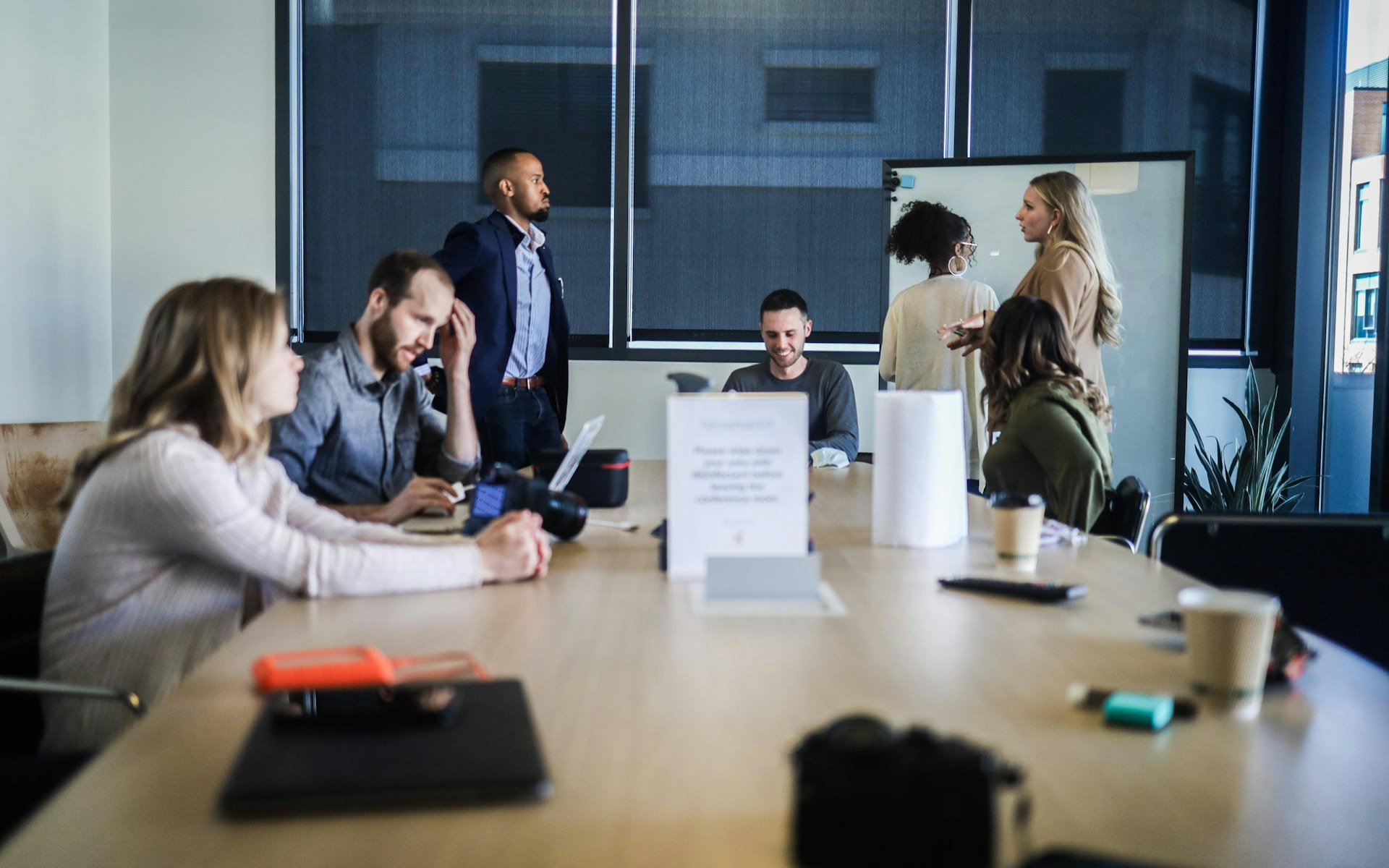 Partners in a corporate boardroom